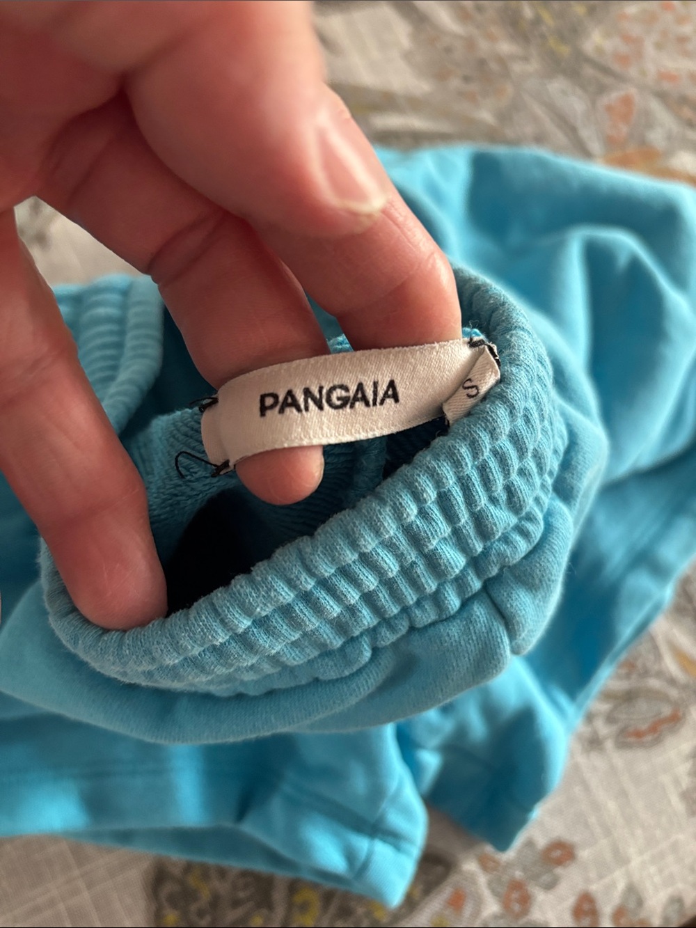 Pangaia Ladies Bright Aqua Athletic Lounge Shorts-S - Picture 5 of 7